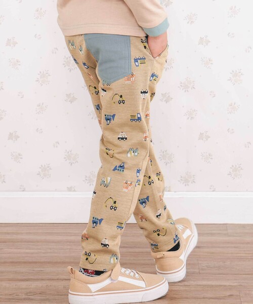 SLAP SLIP（スラップスリップ）の「【お揃い】チェックくるま総柄ロングパンツ(80~130cm)（その他パンツ・キッズ・ブルー系その他2/ブラウン系その他/ブラック系その他/ベージュ系その他・130cm/80ｃｍ/100cm/120cm/90cm/110cm）」の7枚目の写真
