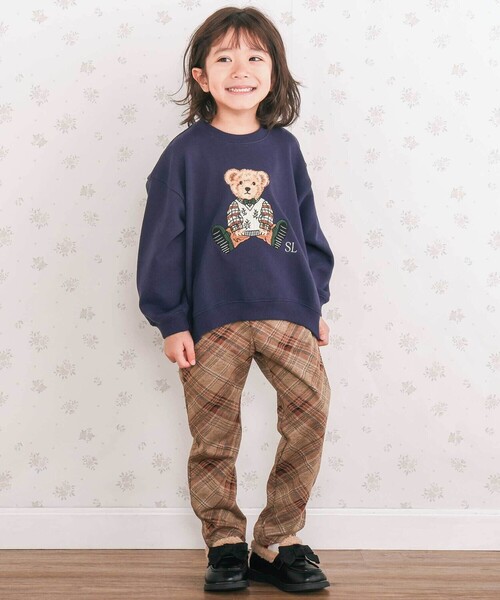 SLAP SLIP（スラップスリップ）の「【お揃い】チェックくるま総柄ロングパンツ(80~130cm)（その他パンツ・キッズ・ブルー系その他2/ブラウン系その他/ブラック系その他/ベージュ系その他・130cm/80ｃｍ/100cm/120cm/90cm/110cm）」の8枚目の写真