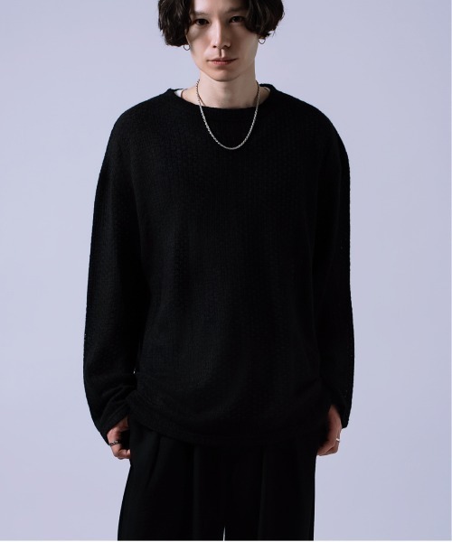 Crownor（クラウノアー）の「ニット カットソー（Tシャツ/カットソー・メンズ・アイボリー/グリーン/テラコッタ/ブラック/ブラウン・SMALL/MEDIUM/LARGE）」の12枚目の写真