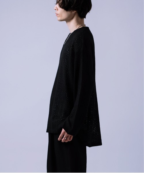 Crownor（クラウノアー）の「ニット カットソー（Tシャツ/カットソー・メンズ・アイボリー/グリーン/テラコッタ/ブラック/ブラウン・SMALL/MEDIUM/LARGE）」の13枚目の写真