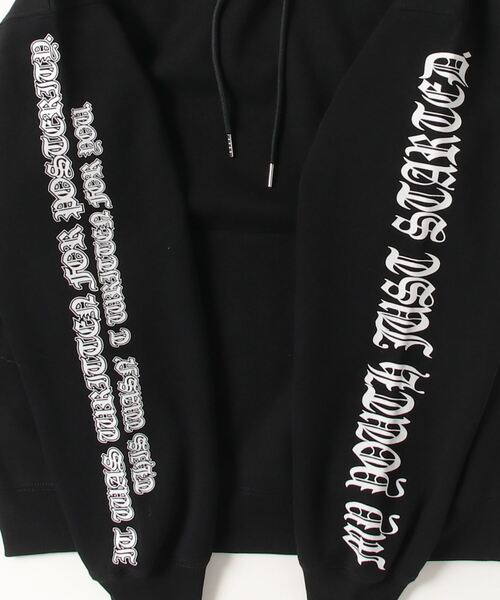 bike star(バイクスター)の「【31】オールドイングリッシュロゴフーディ(パーカー・メンズ・ブラック系1/サックスブルー/ブラック系2・MEDIUM/LARGE)」の8枚目の写真