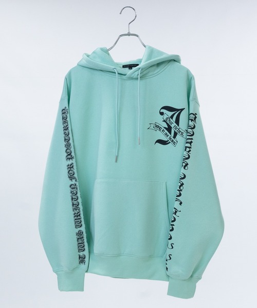 bike star(バイクスター)の「【31】オールドイングリッシュロゴフーディ(パーカー・メンズ・ブラック系1/サックスブルー/ブラック系2・MEDIUM/LARGE)」の3枚目の写真