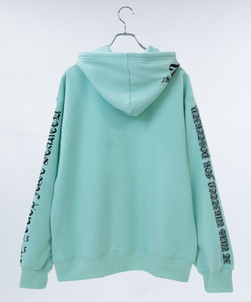 bike star(バイクスター)の「【31】オールドイングリッシュロゴフーディ(パーカー・メンズ・ブラック系1/サックスブルー/ブラック系2・MEDIUM/LARGE)」の5枚目の写真