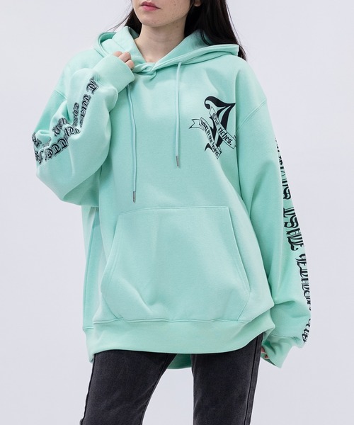 bike star(バイクスター)の「【31】オールドイングリッシュロゴフーディ(パーカー・メンズ・ブラック系1/サックスブルー/ブラック系2・MEDIUM/LARGE)」の21枚目の写真