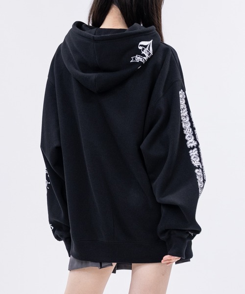 bike star(バイクスター)の「【31】オールドイングリッシュロゴフーディ(パーカー・メンズ・ブラック系1/サックスブルー/ブラック系2・MEDIUM/LARGE)」の11枚目の写真