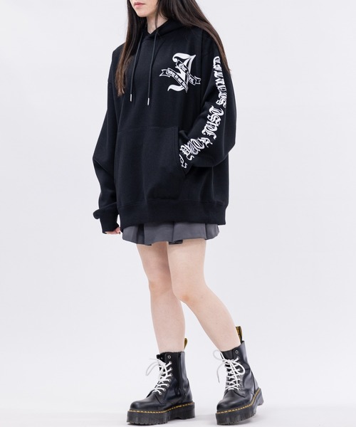 bike star(バイクスター)の「【31】オールドイングリッシュロゴフーディ(パーカー・メンズ・ブラック系1/サックスブルー/ブラック系2・MEDIUM/LARGE)」の13枚目の写真