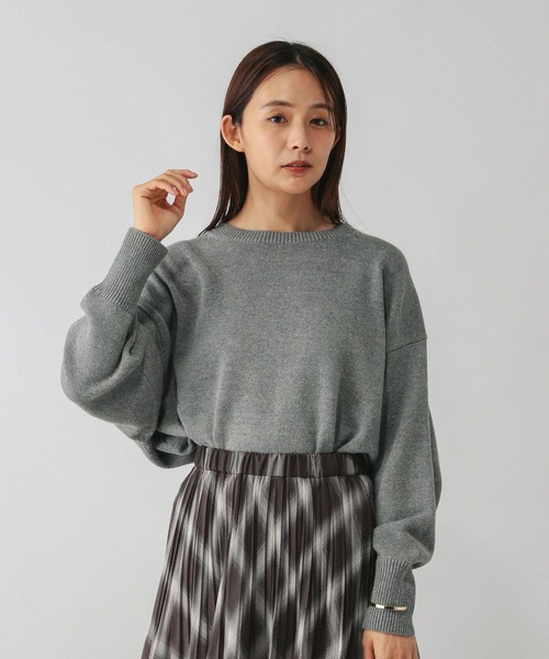 GLOBAL WORK（グローバルワーク）の「毛玉になりにくいドルマン/494139（ニット/セーター・レディース・ワインレッド/グレー/アイボリー/ブラック/ピンク系その他4/グリーン系その他3/ブラウン・REGULAR/SHORT）」の3枚目の写真