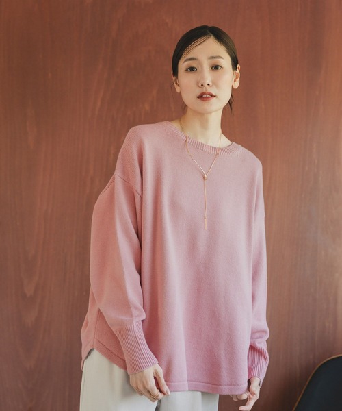 GLOBAL WORK（グローバルワーク）の「毛玉になりにくいドルマン/494139（ニット/セーター・レディース・ワインレッド/グレー/アイボリー/ブラック/ピンク系その他4/グリーン系その他3/ブラウン・REGULAR/SHORT）」の13枚目の写真