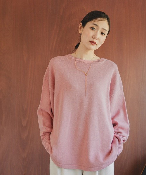 GLOBAL WORK（グローバルワーク）の「毛玉になりにくいドルマン/494139（ニット/セーター・レディース・ワインレッド/グレー/アイボリー/ブラック/ピンク系その他4/グリーン系その他3/ブラウン・REGULAR/SHORT）」の14枚目の写真