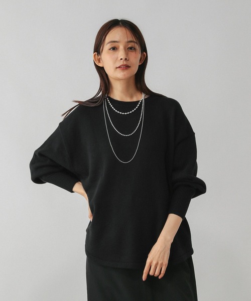 GLOBAL WORK（グローバルワーク）の「毛玉になりにくいドルマン/494139（ニット/セーター・レディース・ワインレッド/グレー/アイボリー/ブラック/ピンク系その他4/グリーン系その他3/ブラウン・REGULAR/SHORT）」の17枚目の写真