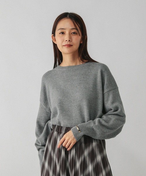 GLOBAL WORK（グローバルワーク）の「毛玉になりにくいドルマン/494139（ニット/セーター・レディース・ワインレッド/グレー/アイボリー/ブラック/ピンク系その他4/グリーン系その他3/ブラウン・REGULAR/SHORT）」の18枚目の写真