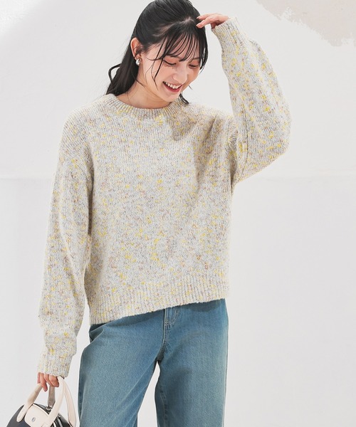 Honeys(ハニーズ)の「ミックスクルーニット(ニット/セーター・レディース・ピンク系その他/ブラウン系その他/イエロー系その他/ブルー系その他/パープル系その他・S/M/LL/L)」の13枚目の写真