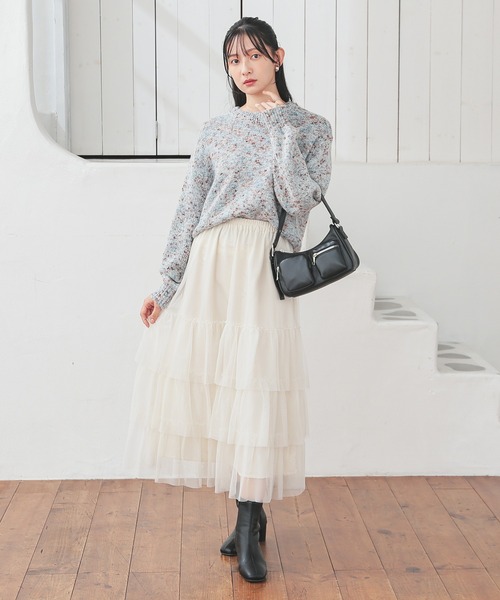 Honeys(ハニーズ)の「ミックスクルーニット(ニット/セーター・レディース・ピンク系その他/ブラウン系その他/イエロー系その他/ブルー系その他/パープル系その他・S/M/LL/L)」の15枚目の写真