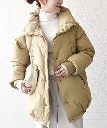 SHIPS any | SHIPS any: ナイロン スタンドカラー ダウン コクーン コート(ダウンジャケット/コート)
