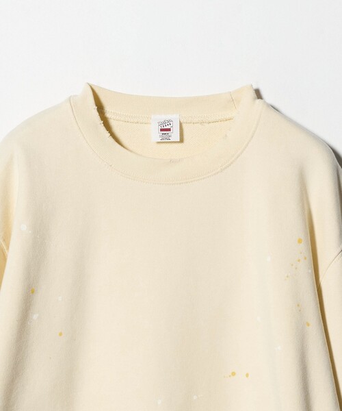 6（ロク）の「＜6(ROKU)＞ダメージ ペイント スウェット プルオーバー（スウェット・レディース・クリーム/ダークグレー/その他1・L/S）」の4枚目の写真