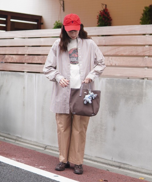 ZOZOMARKET(ゾゾマーケット)の「ストライプビッグシャツ-ZOZOMARKET by ハヤシアンナ(シャツ/ブラウス・レディース・ベージュ系その他2/ホワイト×ネイビー・マルチサイズ)」の17枚目の写真