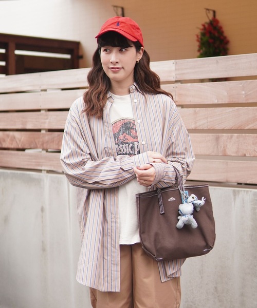 ZOZOMARKET(ゾゾマーケット)の「ストライプビッグシャツ-ZOZOMARKET by ハヤシアンナ(シャツ/ブラウス・レディース・ベージュ系その他2/ホワイト×ネイビー・マルチサイズ)」の20枚目の写真