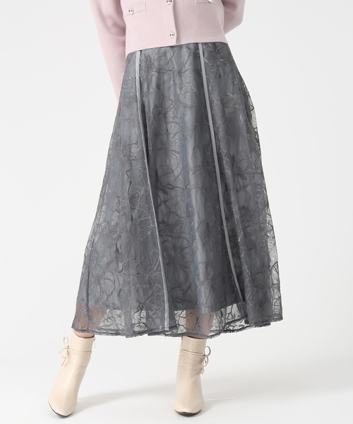 MISCH MASCH（ミッシュマッシュ）の「ラメ刺繍パイピングスカート（スカート・レディース・ピンク/グレー/アイボリー・M/S）」の20枚目の写真