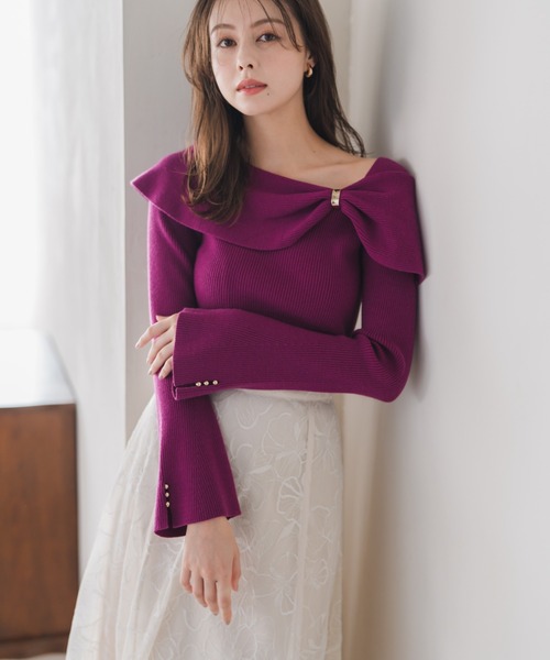 MISCH MASCH（ミッシュマッシュ）の「ラメ刺繍パイピングスカート（スカート・レディース・ピンク/グレー/アイボリー・M/S）」の14枚目の写真