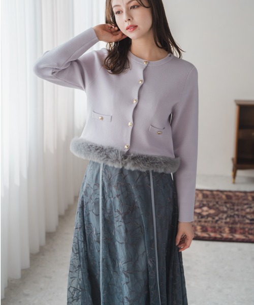 MISCH MASCH（ミッシュマッシュ）の「ラメ刺繍パイピングスカート（スカート・レディース・ピンク/グレー/アイボリー・M/S）」の16枚目の写真