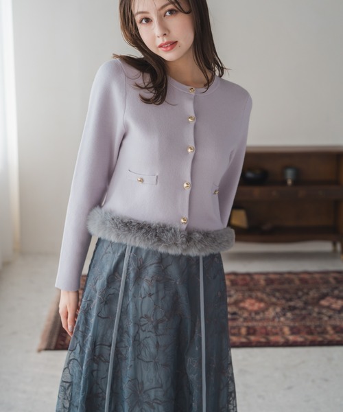 MISCH MASCH（ミッシュマッシュ）の「ラメ刺繍パイピングスカート（スカート・レディース・ピンク/グレー/アイボリー・M/S）」の17枚目の写真