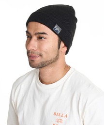 BILLABONG メンズ DOUBLE BEANIE ビーニー 【2025年秋冬モデル】 @autumn/ビラボンウェーブロゴワンポイントニット帽・ビーニー