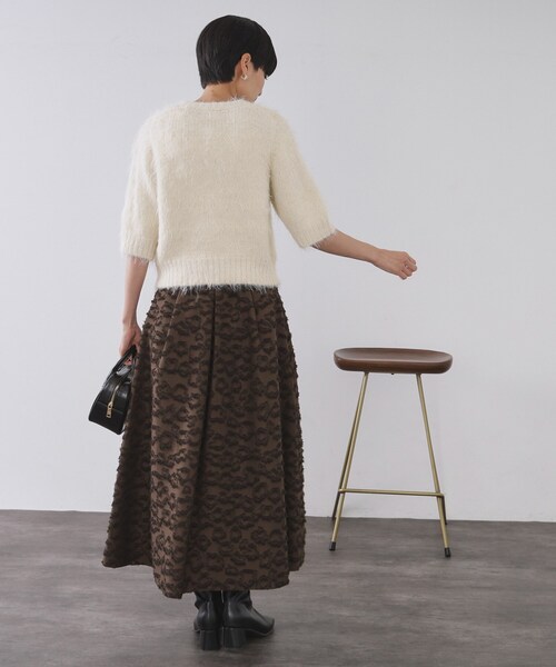 OPAQUE.CLIP（オペークドットクリップ）の「フェザーヤーンニット【洗濯機OK/抗ピル】（ニット/セーター・レディース・ブルー/アイボリー/ダークグレー・38/40/42）」の6枚目の写真