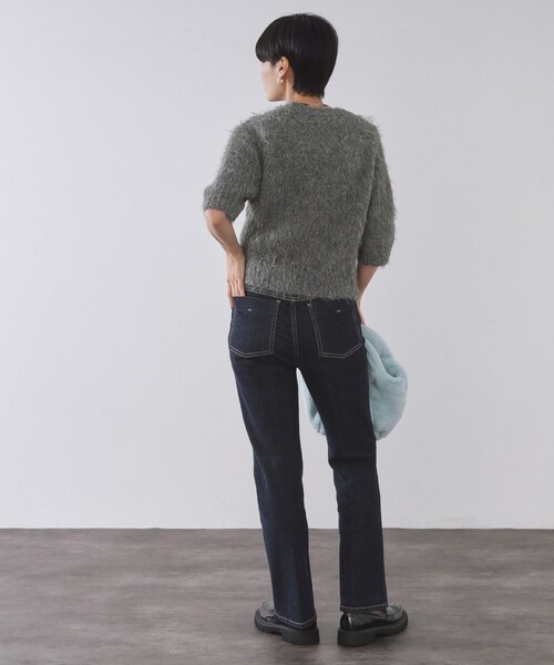 OPAQUE.CLIP（オペークドットクリップ）の「フェザーヤーンニット【洗濯機OK/抗ピル】（ニット/セーター・レディース・ブルー/アイボリー/ダークグレー・38/40/42）」の12枚目の写真