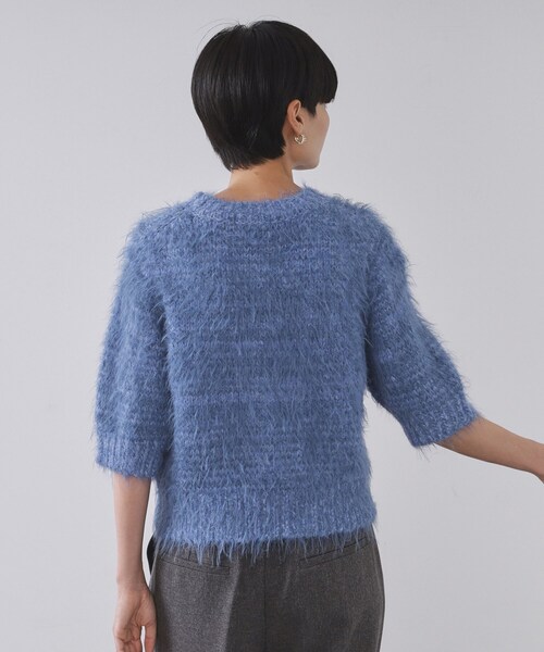 OPAQUE.CLIP（オペークドットクリップ）の「フェザーヤーンニット【洗濯機OK/抗ピル】（ニット/セーター・レディース・ブルー/アイボリー/ダークグレー・38/40/42）」の19枚目の写真