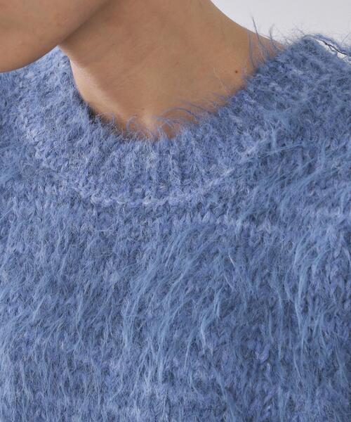 OPAQUE.CLIP（オペークドットクリップ）の「フェザーヤーンニット【洗濯機OK/抗ピル】（ニット/セーター・レディース・ブルー/アイボリー/ダークグレー・38/40/42）」の18枚目の写真
