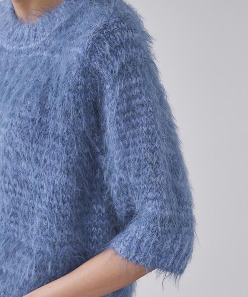 OPAQUE.CLIP（オペークドットクリップ）の「フェザーヤーンニット【洗濯機OK/抗ピル】（ニット/セーター・レディース・ブルー/アイボリー/ダークグレー・38/40/42）」の20枚目の写真