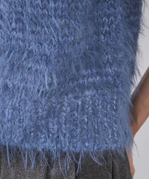 OPAQUE.CLIP（オペークドットクリップ）の「フェザーヤーンニット【洗濯機OK/抗ピル】（ニット/セーター・レディース・ブルー/アイボリー/ダークグレー・38/40/42）」の17枚目の写真