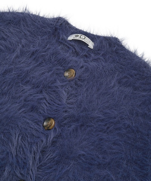 Green　Parks（グリーンパークス）の「■WITH KURUMI NAKATA シャギーカーディガン（カーディガン/ボレロ・レディース・ネイビー/パープル・FREE）」の12枚目の写真