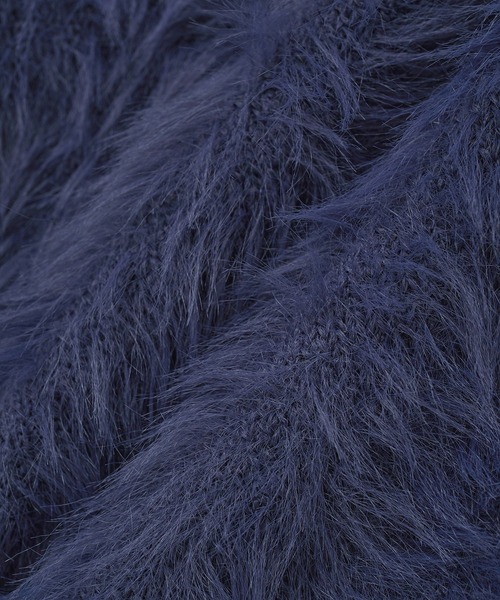 Green　Parks（グリーンパークス）の「■WITH KURUMI NAKATA シャギーカーディガン（カーディガン/ボレロ・レディース・ネイビー/パープル・FREE）」の13枚目の写真