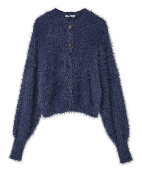 Green　Parks（グリーンパークス）の「■WITH KURUMI NAKATA シャギーカーディガン（カーディガン/ボレロ・レディース・ネイビー/パープル・FREE）」の18枚目の写真