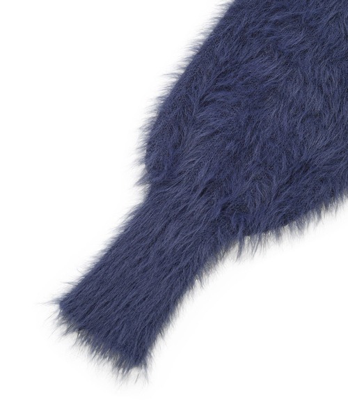 Green　Parks（グリーンパークス）の「■WITH KURUMI NAKATA シャギーカーディガン（カーディガン/ボレロ・レディース・ネイビー/パープル・FREE）」の21枚目の写真