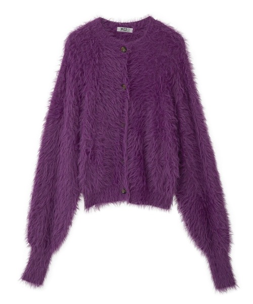 Green　Parks（グリーンパークス）の「■WITH KURUMI NAKATA シャギーカーディガン（カーディガン/ボレロ・レディース・ネイビー/パープル・FREE）」の22枚目の写真