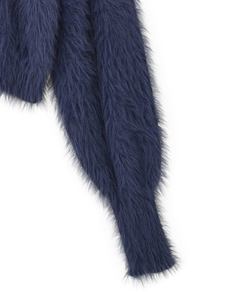 Green　Parks（グリーンパークス）の「■WITH KURUMI NAKATA シャギーカーディガン（カーディガン/ボレロ・レディース・ネイビー/パープル・FREE）」の20枚目の写真