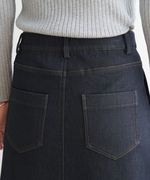 ikka（イッカ）の「ボンディングベイカースカート（スカート・レディース・ブラック/ネイビー/ベージュ・M/L/S）」の4枚目の写真