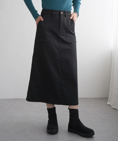 ikka（イッカ）の「ボンディングベイカースカート（スカート・レディース・ブラック/ネイビー/ベージュ・M/L/S）」の20枚目の写真