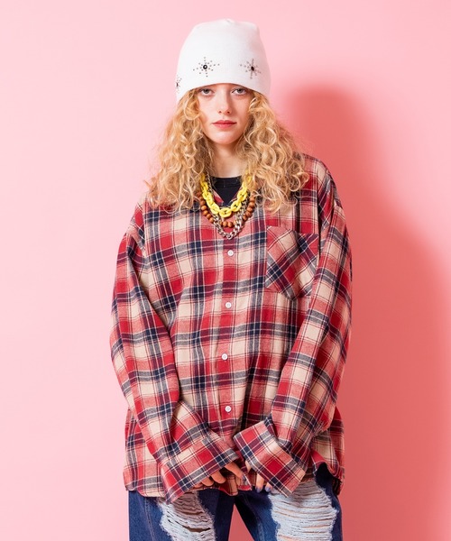 a.p.o.v.(エーピーオービー)の「a.p.o.v. クラシックチェック柄コットンネルシャツ(シャツ/ブラウス・メンズ・ネイビー系1/グレー/ブラック/レッド系1/レッド系2/ブラウン/ダークブラウン/グリーン/ピンク/ベージュ/パープル/イエロー/ネイビー系2/ネイビー系3・ONESIZE)」の14枚目の写真
