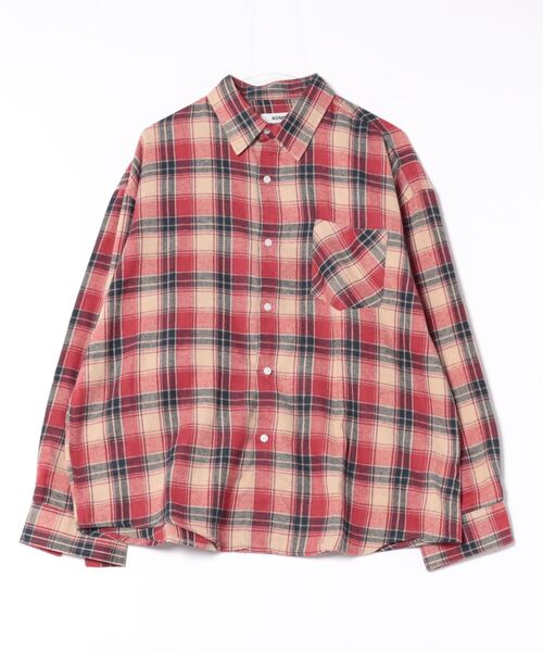 a.p.o.v.(エーピーオービー)の「a.p.o.v. クラシックチェック柄コットンネルシャツ(シャツ/ブラウス・メンズ・ネイビー系1/グレー/ブラック/レッド系1/レッド系2/ブラウン/ダークブラウン/グリーン/ピンク/ベージュ/パープル/イエロー/ネイビー系2/ネイビー系3・ONESIZE)」の19枚目の写真