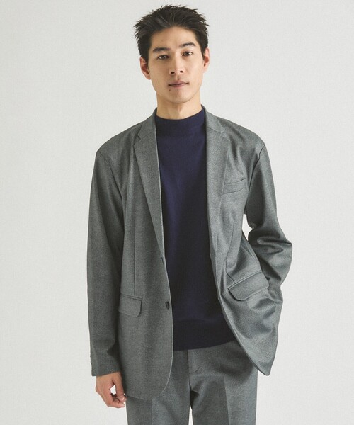 ABAHOUSE GRAY（アバハウスグレイ）の「【新型/セットアップ対応】ポンチ ジャケット / 4WAYストレッチ / ウォッシャブル（テーラードジャケット・メンズ・ネイビー/その他1/ブルー系その他/グレー/その他/ブラック・46/44/50/48）」の6枚目の写真