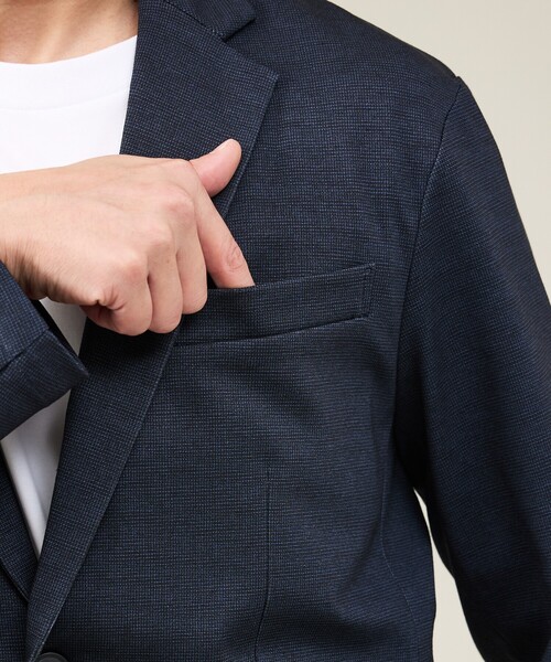 ABAHOUSE GRAY（アバハウスグレイ）の「【新型/セットアップ対応】ポンチ ジャケット / 4WAYストレッチ / ウォッシャブル（テーラードジャケット・メンズ・ネイビー/その他1/ブルー系その他/グレー/その他/ブラック・46/44/50/48）」の9枚目の写真