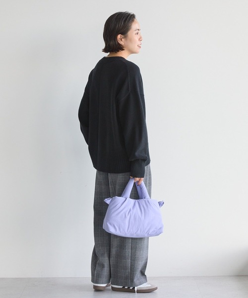 AMERICAN HOLIC(アメリカンホリック)の「バイパチモックネックニットプルオーバー(ニット/セーター・レディース・ブラック/グレイッシュベージュ/オリーブ/アイボリー/レッド/ネイビー・L/M)」の16枚目の写真