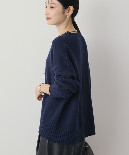 AMERICAN HOLIC(アメリカンホリック)の「バイパチモックネックニットプルオーバー(ニット/セーター・レディース・ブラック/グレイッシュベージュ/オリーブ/アイボリー/レッド/ネイビー・L/M)」の22枚目の写真