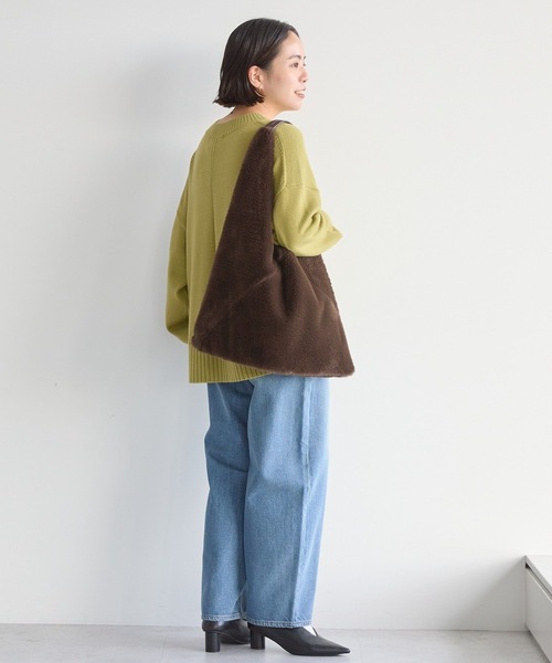 AMERICAN HOLIC(アメリカンホリック)の「バイパチモックネックニットプルオーバー(ニット/セーター・レディース・ブラック/グレイッシュベージュ/オリーブ/アイボリー/レッド/ネイビー・L/M)」の11枚目の写真