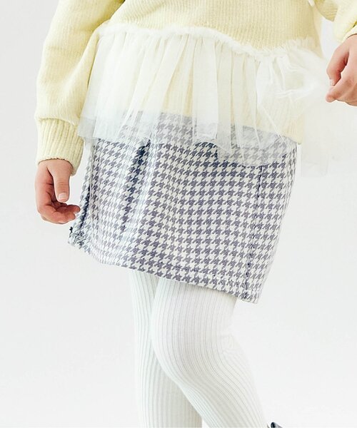 apres les cours(アプレレクール)の「【ジュニア対応】リボンタックスカート(スカート・キッズ・グレー/レッド・80/90/100/110/120/130/140)」の1枚目の写真