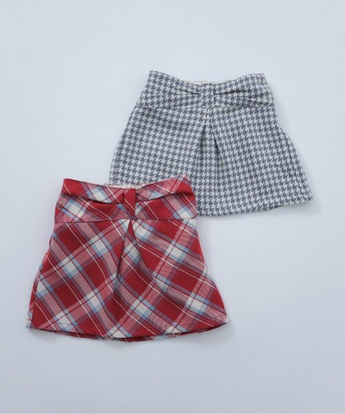 apres les cours(アプレレクール)の「【ジュニア対応】リボンタックスカート(スカート・キッズ・グレー/レッド・80/90/100/110/120/130/140)」の6枚目の写真