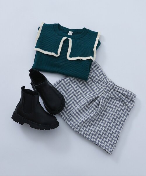 apres les cours(アプレレクール)の「【ジュニア対応】リボンタックスカート(スカート・キッズ・グレー/レッド・80/90/100/110/120/130/140)」の7枚目の写真